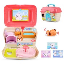 nicknack Electronic Pet Pretend Play Toys for Kids Mini Puppy's Home Playset ...