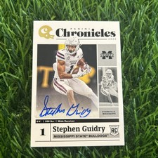 Stephen Guidry Chronicles Draft Picks 2020 RC Rookie Autograph Auto F47
