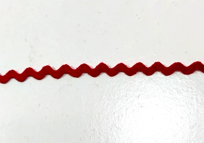 Red Tiny Rick Rack Trim Ribbon 1/4 inch wide x 20 yards Christmas B21 - Image 4 of 4