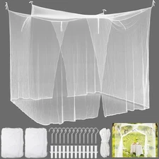 Tranqun 2 Pcs Mosquito Netting for Patio, l 87 x W 87 x H 71 Inch, White 
