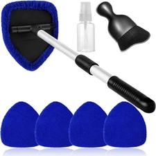 7Pcs Windshield Cleaner Tool Car Window Cleaning Wash Kit with 4 Reusable Microf