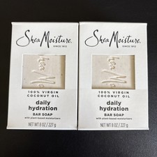 2x Shea Moisture 100 Virgin Coconut Oil Daily Hydration Bar Soap 8 oz