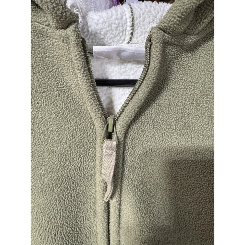 Chaqueta Denim & Company Cremallera Frontal Valla Sherpa Forrada Con Capucha Oliva Para Mujer L Foto 3 de 4