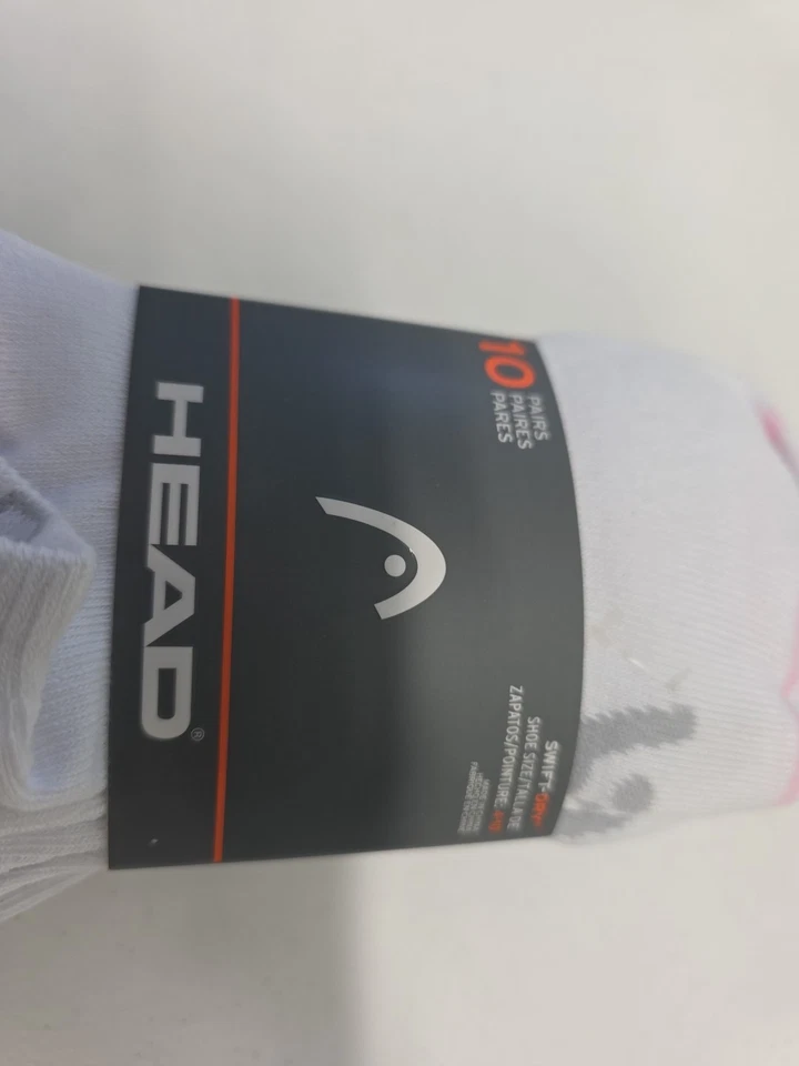 Head NUEVO Calcetines Swift Dry Para Mujer 20 Pares (Talla 4-10) Blanco Gris Poliéster Tobillo Foto 3 de 4