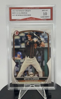 2023 Bowman Bryce Eldridge Giants 1st Bowman Rookie Card #BD-107 Gem Mint 10