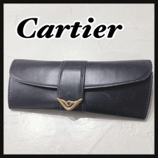Cartier Navy Leather Eyeglass Case  Sapphire Line Collection Premium Leather