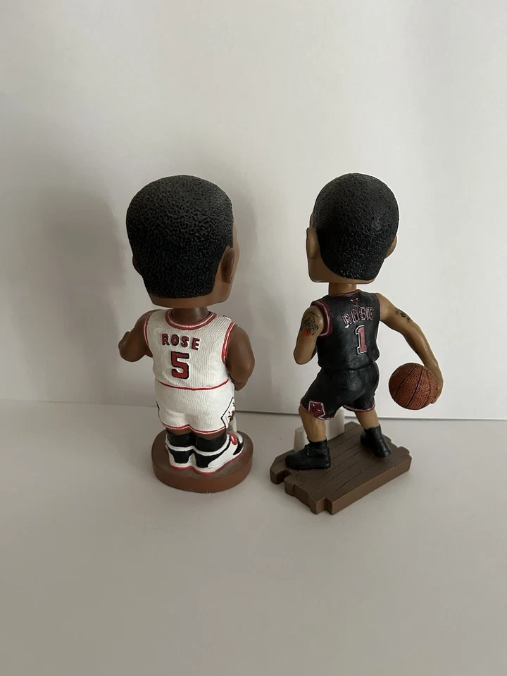 NBA Chicago Bulls Derrick Rose Black Jersey & Jalen Rose Bobble Heads Set of 2 - Image 2 of 3