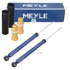 2x MEYLE Stoßdämpfer + Dreckschutz für OPEL CORSA E mit Standard Fahrwerk hinten