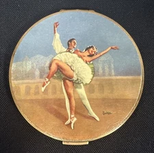 Stratton Mirror Powder Compact Ballerina Ballet NOS