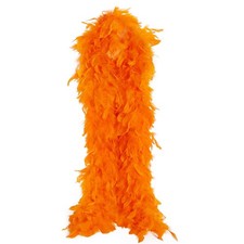 Orange Chandelle Turkey Feather Boa 2 Yards 100g for DIY Craft Home Dancing W...
