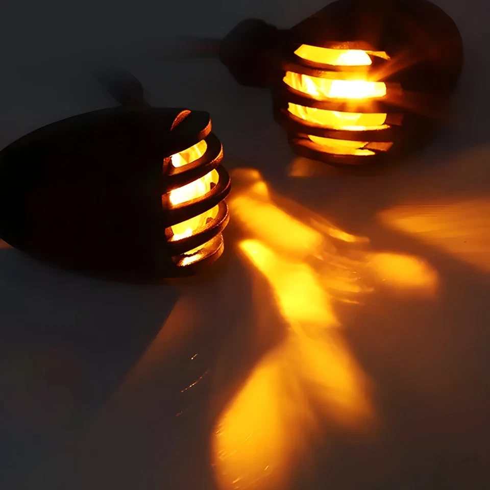 For 12V motorcycles / motorbikes Halogen Turn Signals Light Blinker Amber 2PCS - Image 4 of 4