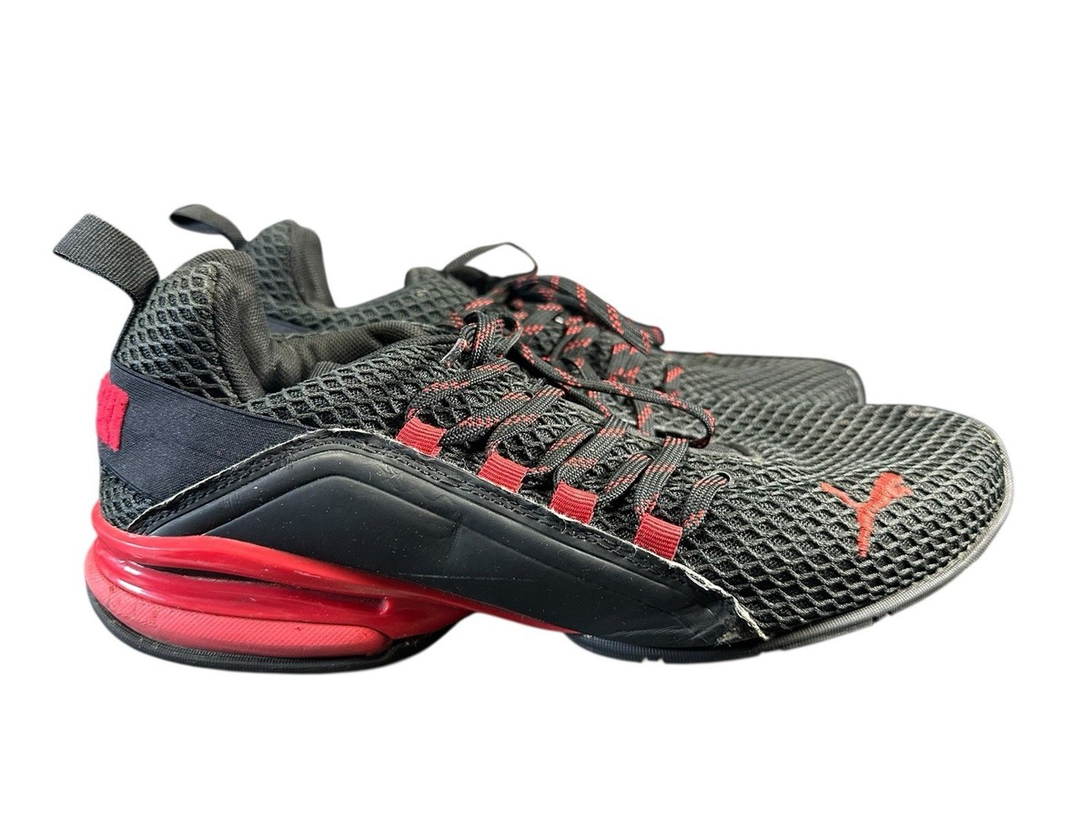 Puma Axelion Spark Sneaker Shoe Mens Size 12 Black High Risk Red Casual 19348101 Size 9 - Puma Axelion Spark Black High Risk Red for sale  main image 4