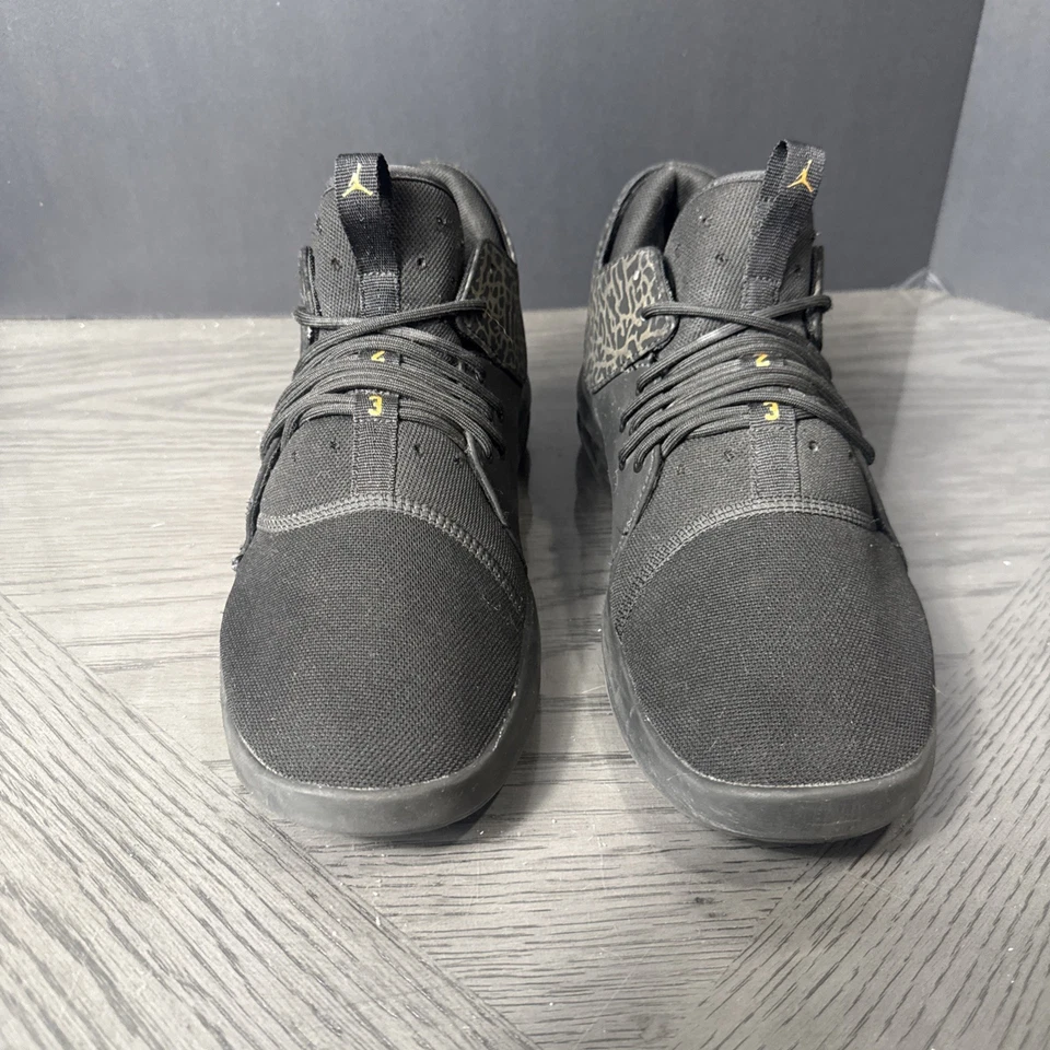 Nike Air Jordan First Class Mens Size 10.5 Black Gold Sneakers Shoes AJ7312-021 - Image 3 of 4