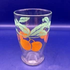 Vintage Anchor Hocking Orange Juice Glass 3.75 Tall 6 Oz MCM Granny Core Stack