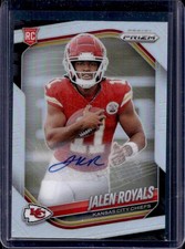 2025 Panini Prizm Jalen Royals Auto Autograph RC Silver #341 Chiefs Rookie
