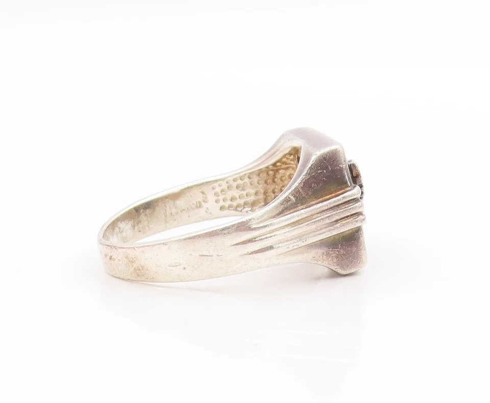 Anillo vintage de plata de ley 925 AVON banda de águila maciza de ónix negro talla 13 RG33571 Foto 4 de 4