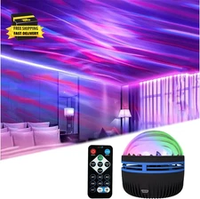 2 in 1 Northern Lights and Ocean Wave Projector with 14 Effects of Galaxy Light
