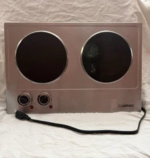 Cusimax Double Hot Plate Electric Burner Stainless Steel Portable Cooktop