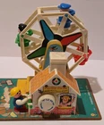 Vintage Fisher Price Little People 1966 Music Box Ferris Wheel Toy Working