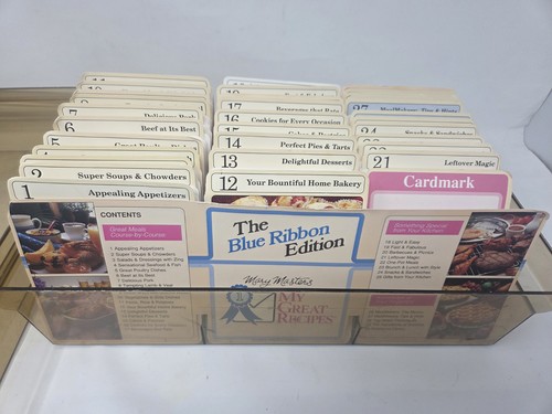 1989 Mary Masters My Great Recipes Index Card Library