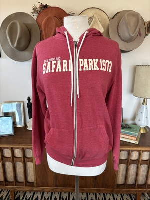 Vintage 90s San Diego Zoo Safari Park 1972 Zip Up Hoodie Sz Small
