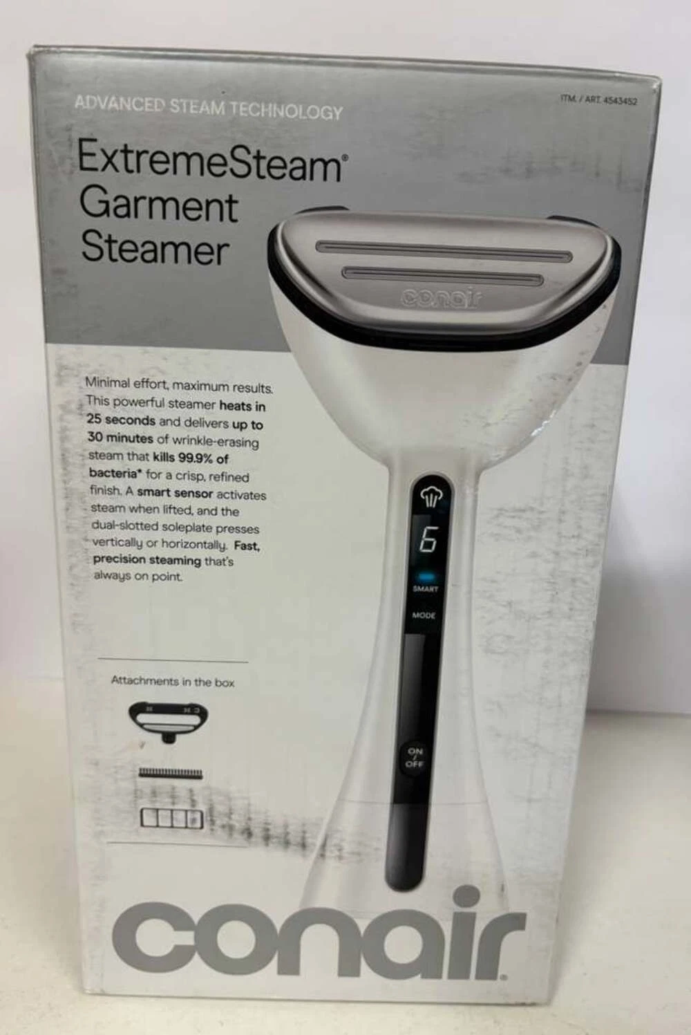 Conair ExtremeSteam Garment Steamer Handheld Turbo 1875W White New
