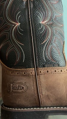 Justin Workboots WORN ONCE Men display picture 3