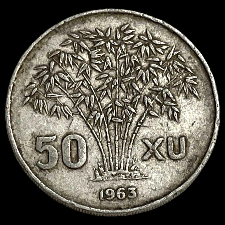 1963 South Vietnam 50 Xu World Coin KM 6 War Era One Year Type - President Diem - Image 3 of 4