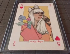 2018 Music Genius LADY GAGA Single Playing Card 5 of Hearts