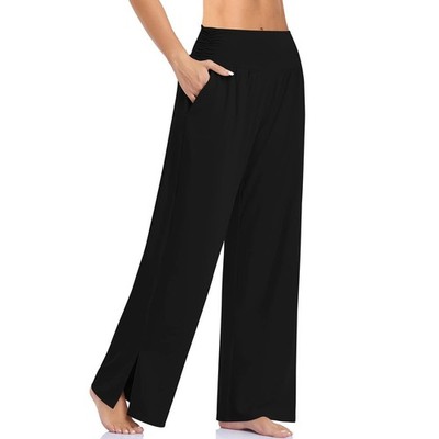 Damen Palazzo High Waist Haremshose Yogahose Stretch Stoffhose Weite Joggingh...