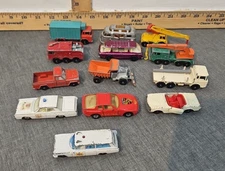 Vintage Diecast Matchbox Lot of 13 Vehicles for Parts or repair Selling "AS IS"