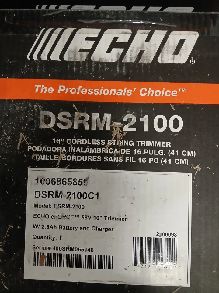 ECHO DSRM-2100 eFORCE 56V 16" Trimmer W/ Battery & Charger - Image 3 of 3