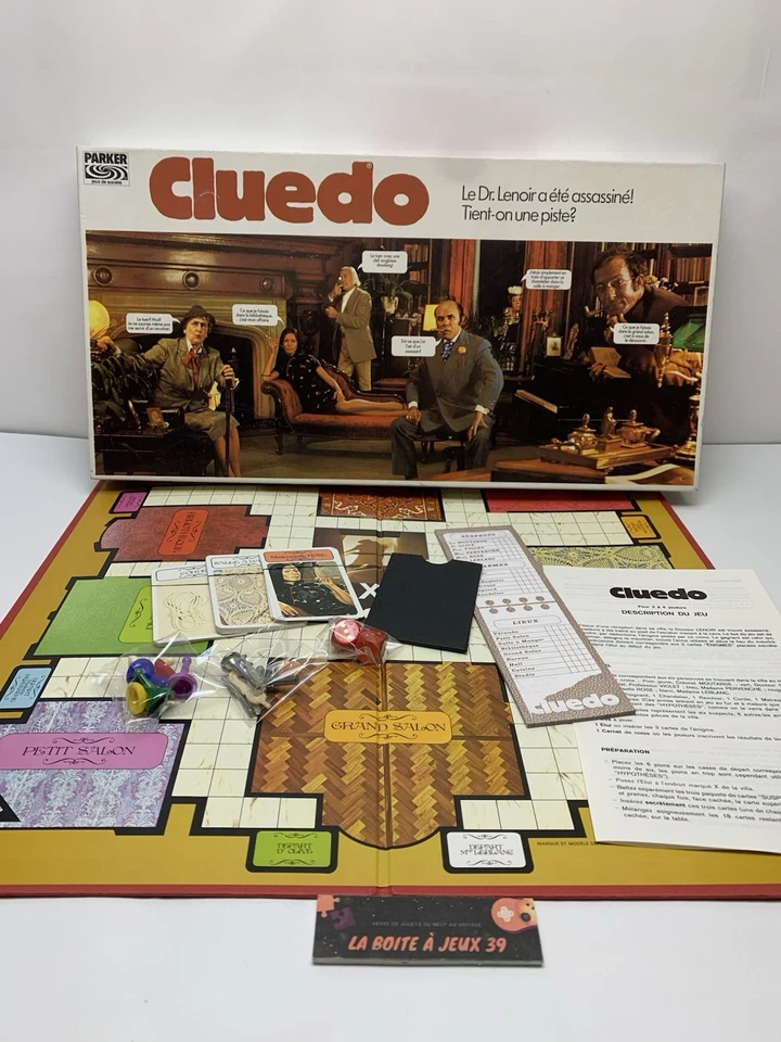 ♠️Jeu de Société - Cluedo Parker 1974 Vintage Complet Jeu Détective Classique♠️ - Photo 1/4