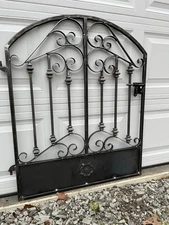 Tuscan Iron Scroll Garden Gate 42” Tall X 36” Wide