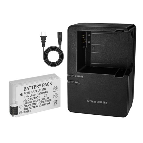 LP-E8 charger LC-E8 LC-E8C LC-E8E Canon EOS Rebel T2i, T3i, T4i, T5i, 550D, 600D - Photo 13 sur 14