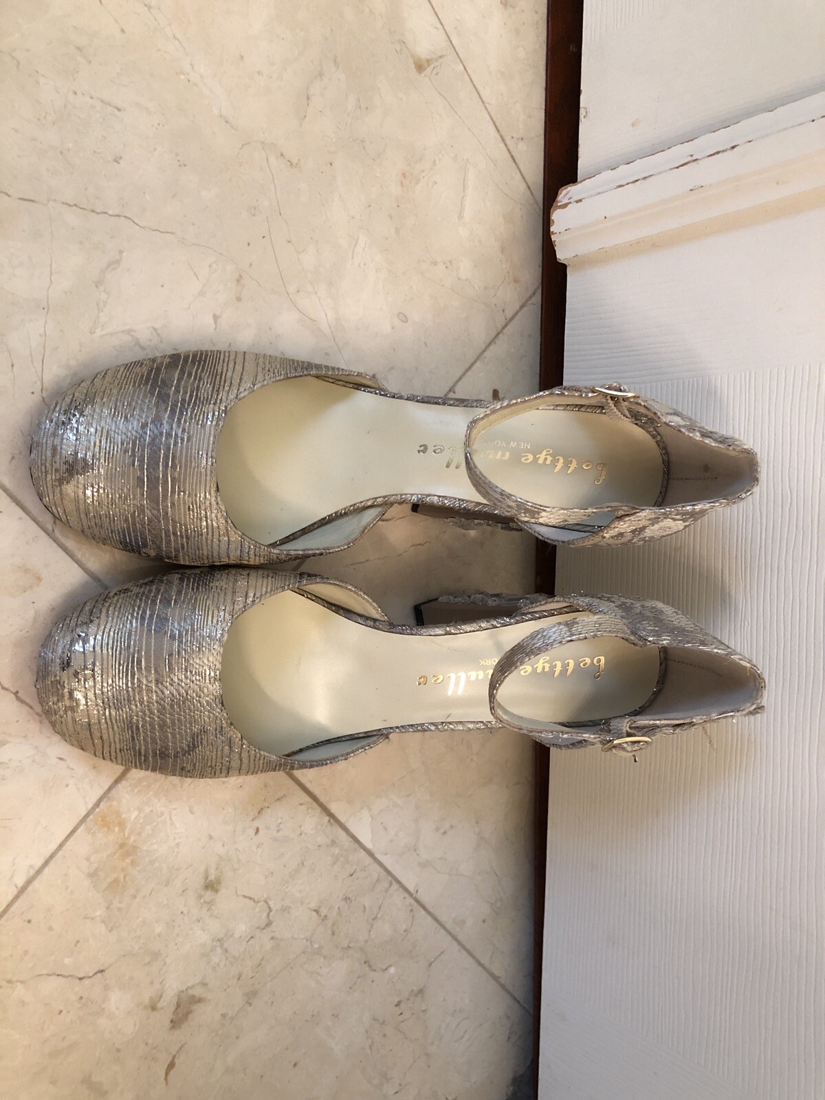 SAINT LAURENT Scarpe Bettye Muller tacco cristallo punta chiusa NUOVE