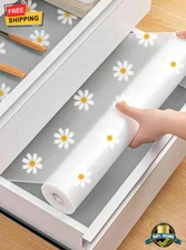 Non-Slip Daisy Shelf Liner for Cabinets, Drawers & Fridge, Waterproof EVA Pad
