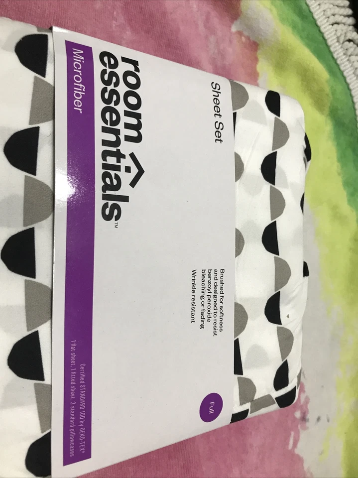 Juego completo de sábanas de microfibra de 4 piezas. Resistente a las arrugas. 100% poliéster, T1039 Foto 2 de 3