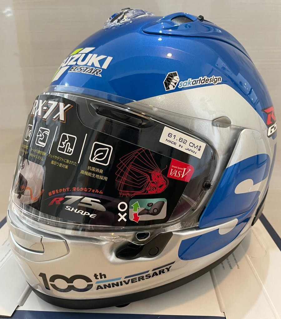 Arai RX-7X SUZUKI 100th Anniversary Corsair-X Full Face Arai RX-7X SUZUKI 100th Anniversary Corsair-X Full Face