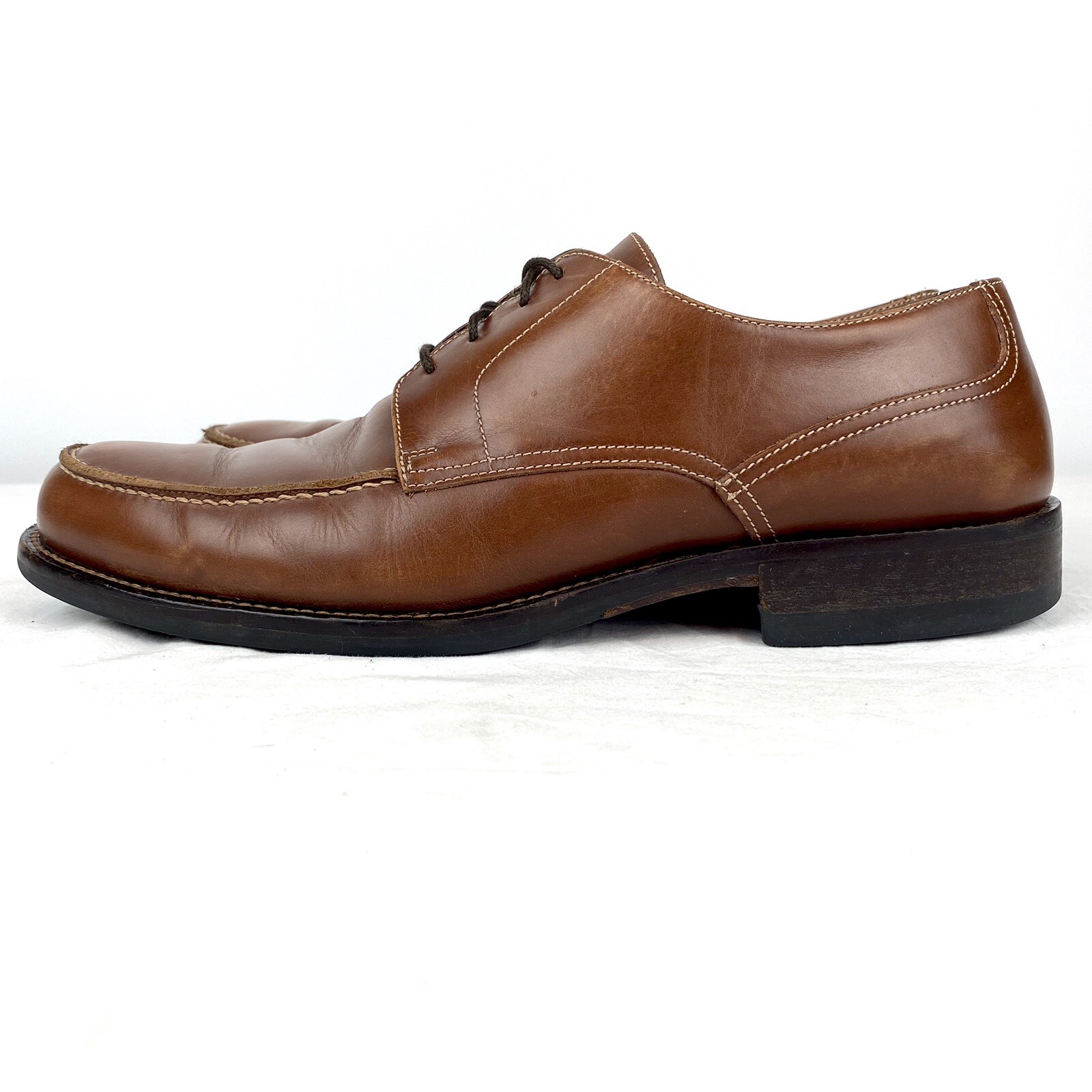 SAOLA Scarpe eleganti da uomo Johnston & Murphy marroni in pelle stringate taglia 9 M Italia