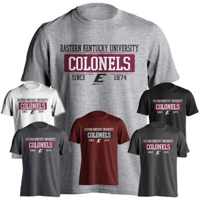 Eastern Kentucky University EKU Colonels Since 1874 Bar Mascot Tee T-Shirt
