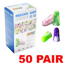 Moldex 6604 SparkPlugs Uncorded Earplugs, Individually Wrapped (50 Pair)
