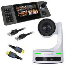 Kingdom Robotic 4K Camera Package White, 20x Zoom with PTZ controller