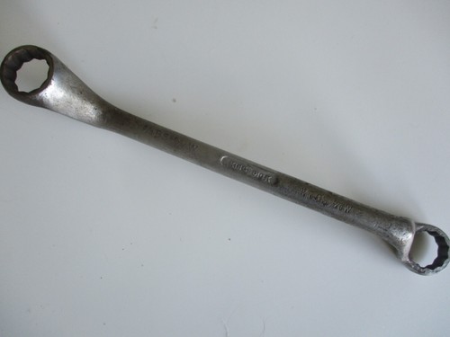 LARGE VINTAGE KING DICK CRANKED RING SPANNER - 9/16 & 5/8 WHIT - BRITISH CR-VAN