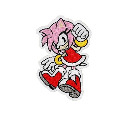 Sonic Character Amy Rose 2.64 Inches Tall Embroidered Patch