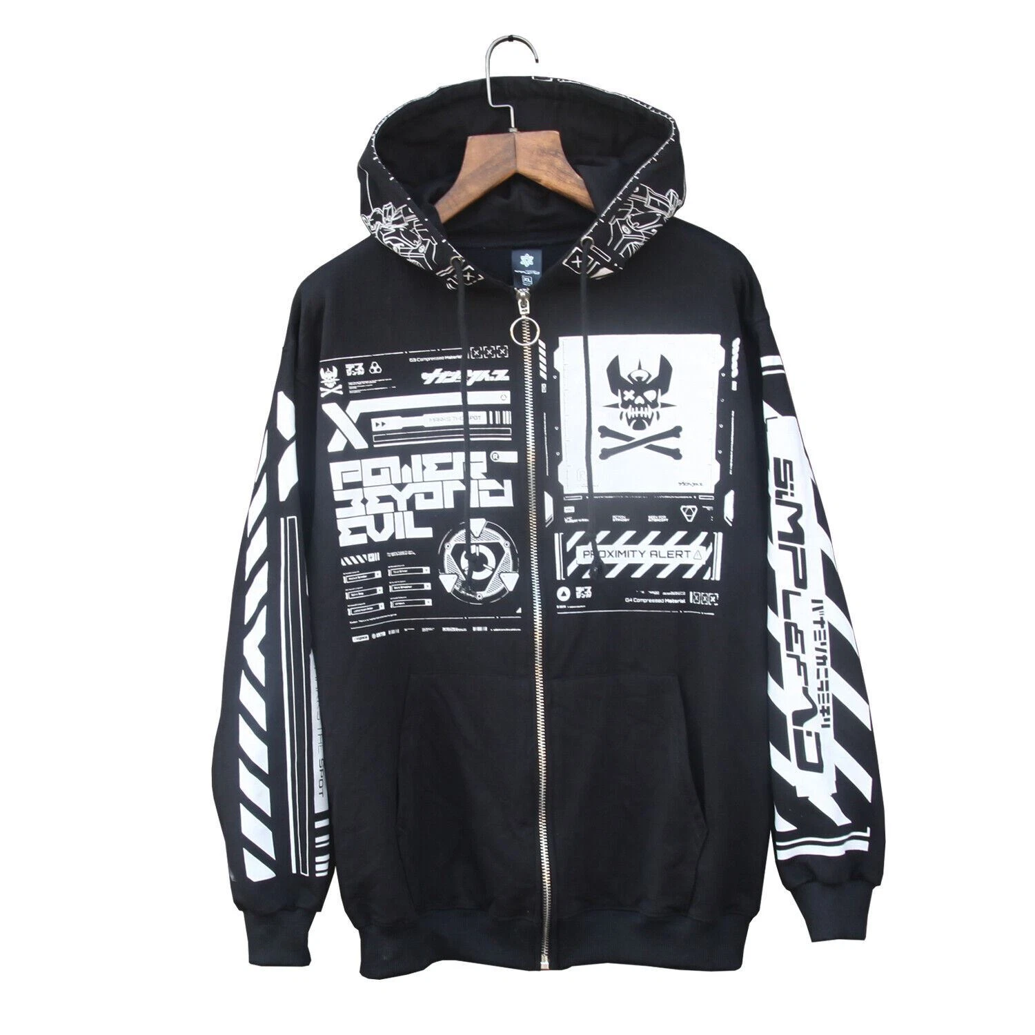 Niepce Men's Cyber Explosion Techwear Jacket Streetwear Cotton Coat image 6