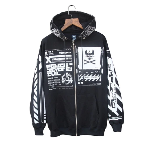 Niepce Men's Cyber Explosion Techwear Jacket Streetwear Cotton Coat image 6