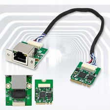 2.5GbE M.2 A+E Intel I225-V Ethernet NIC Card Multi-Gig 2.5G/1G/100M NGFF 2230