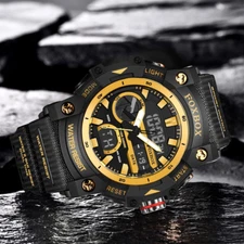Men Sports Diver Wristwatch Digital Analog Waterproof Quartz LED Luxury Watches