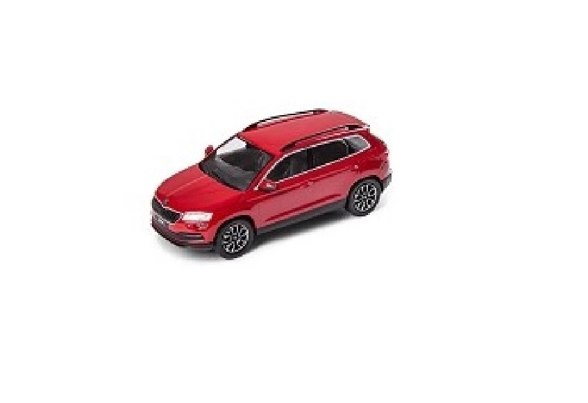 Original Skoda Karoq SUV Modellauto 1:43 Velvet Rot LF3P